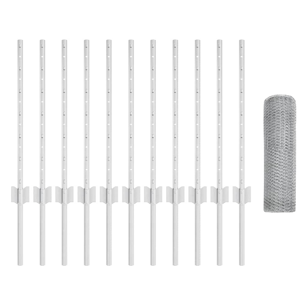 Τεντώτο με στήριγμα Ασημί 0,6 x 25 μ Ατσάλι