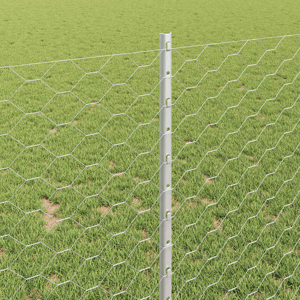 Τεντώτο με στήριγμα Ασημί 1 x 25 m Ατσάλι - Pakobazaar