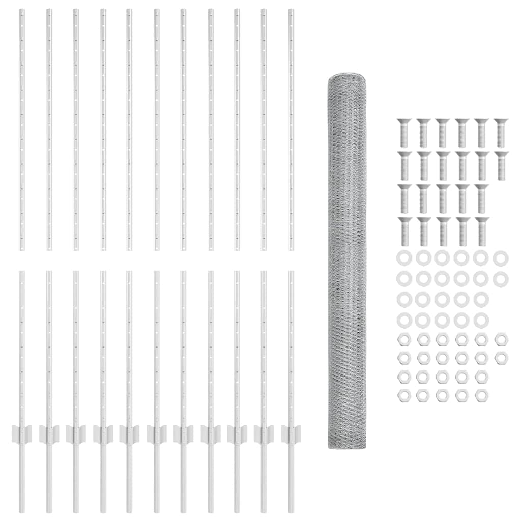 Τεντώτο με στήριγμα Ασημί 1,4 x 25 m Ατσάλι