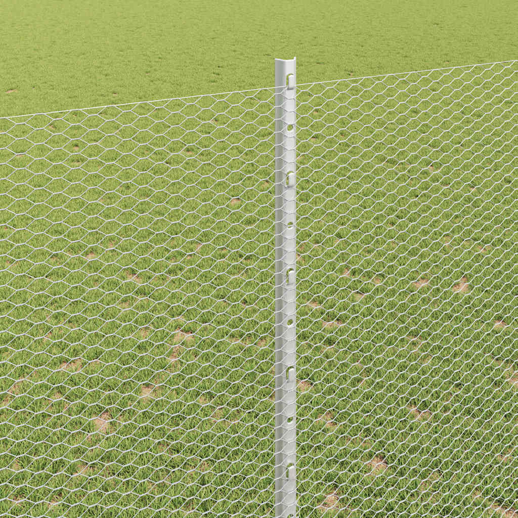 Τεντώτο με στήριγμα Ασημί 1,5 x 25 m Ατσάλι