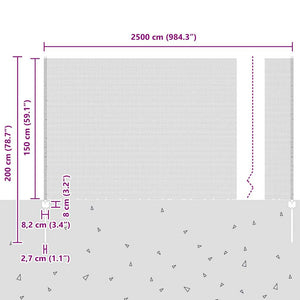 Εξαγωνική Φράχτη με Στύλο 25 x 1,5 m Γαλβανισμένος Χάλυβας