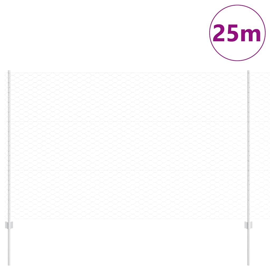 Τεντώτο με στήριγμα Ασημί 1,5 x 25 m Ατσάλι - Pakobazaar