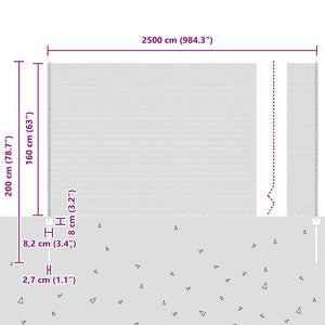 Εξαγωνική Φράχτη με Στύλο 25 x 1,6 μ Γαλβανισμένος Χάλυβας