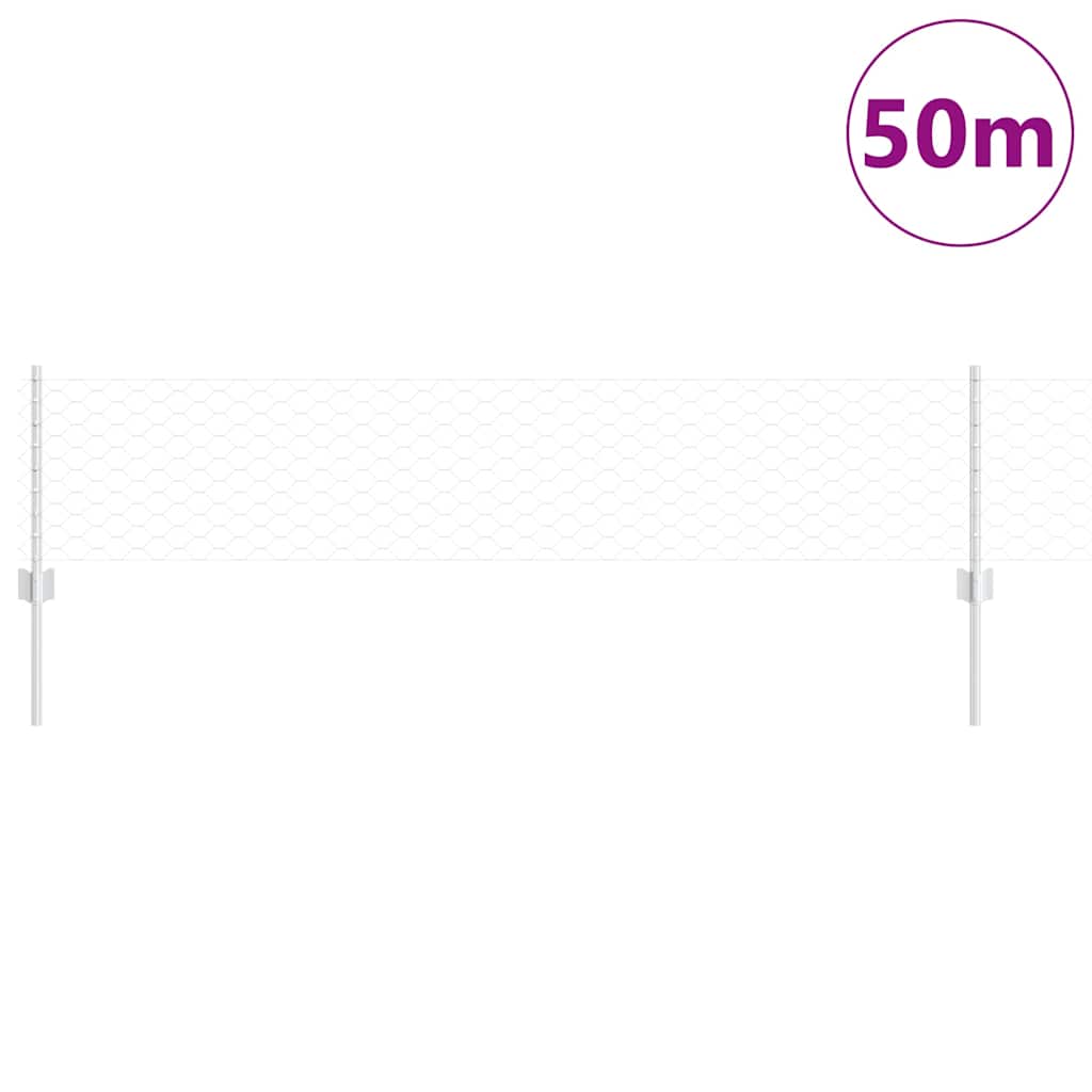 Τεντώτο με στήριγμα Ασημί 0,4 x 50 μ. Ατσάλι