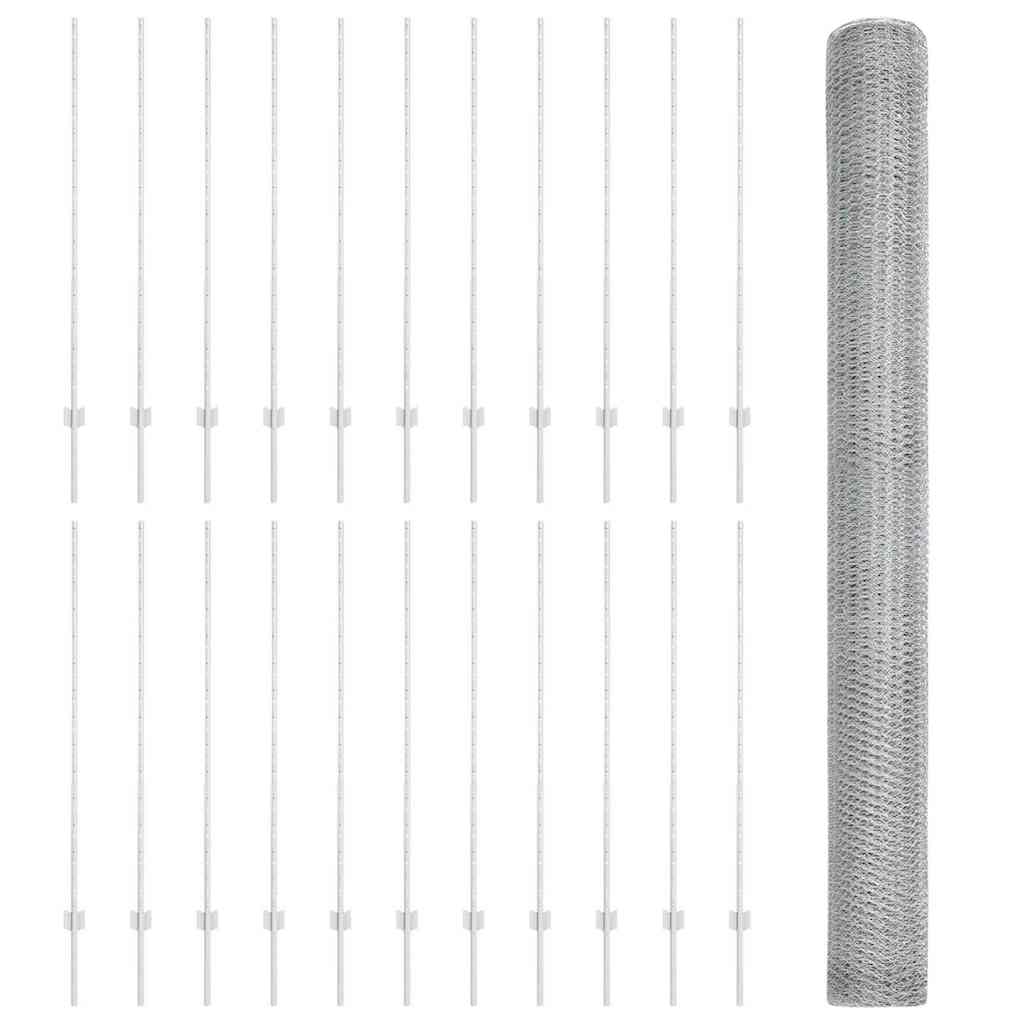 Τεντώτο με στήριγμα Ασημί 1,4 x 50 m Ατσάλι