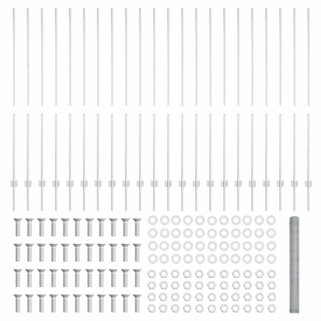 Τεντώτο με στήριγμα Ασημί 1,5 x 50 m Ατσάλι