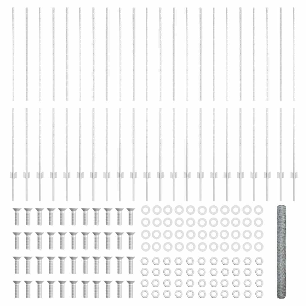 Τεντώτο με στήριγμα Ασημί 1,6 x 50 m Ατσάλι