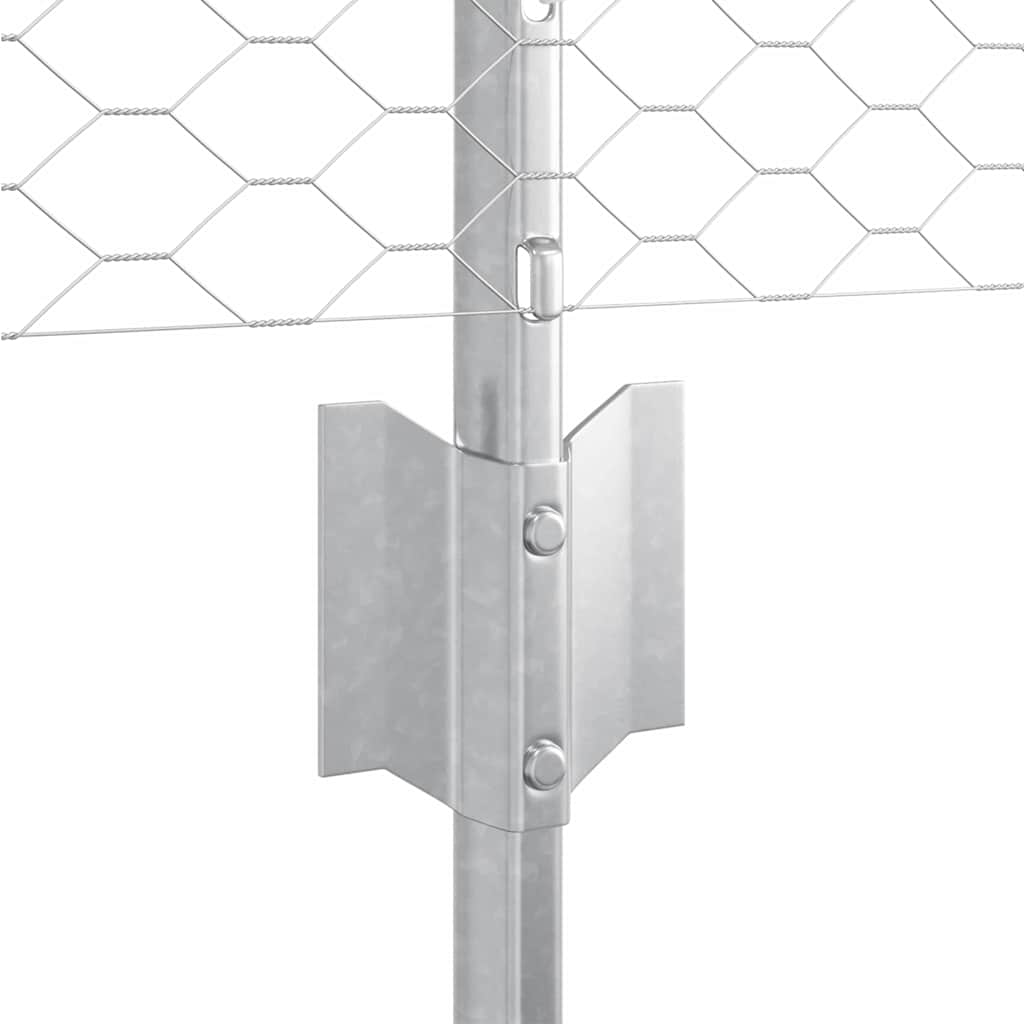 Εξαγωνική Φράχτη με Στύλο 100 x 0,5 μ Γαλβανισμένος Χάλυβας