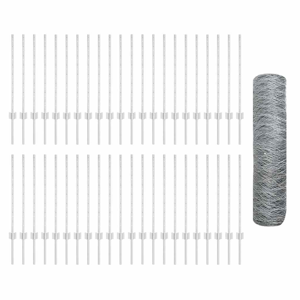 Τεντώτο με στήριγμα Ασημί 0,8 x 100 μ Ατσάλι