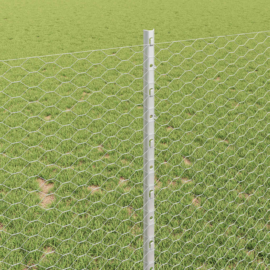 Τεντώτο με στήριγμα Ασημί 1 x 100 m Ατσάλι