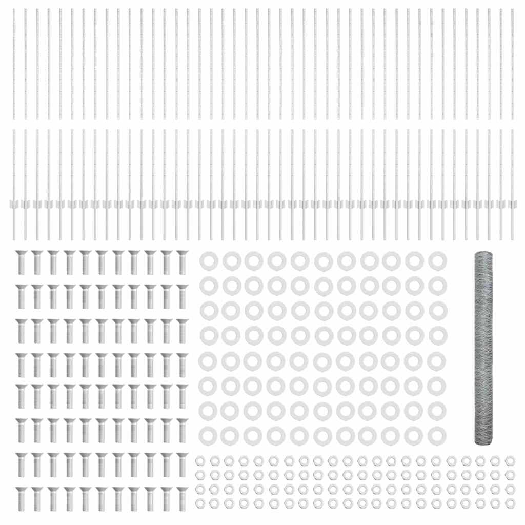 Τεντώτο με στήριγμα Ασημί 1,4 x 100 m Ατσάλι