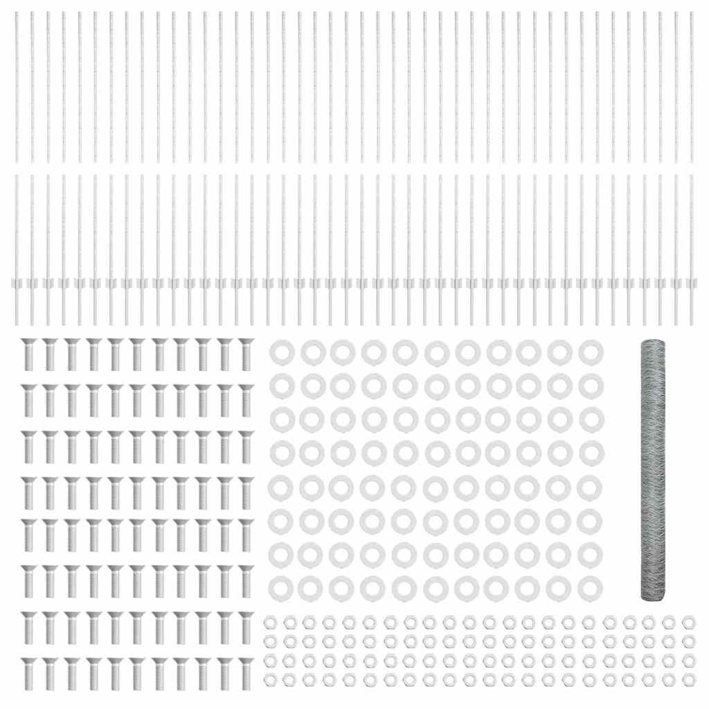 Τεντώτο με στήριγμα Ασημί 1,6 x 100 m Ατσάλι