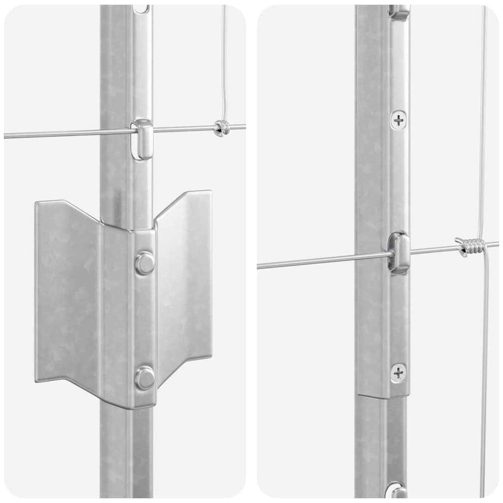 Τεντώτο με στήριγμα Ασημί 1 x 25 m Ατσάλι