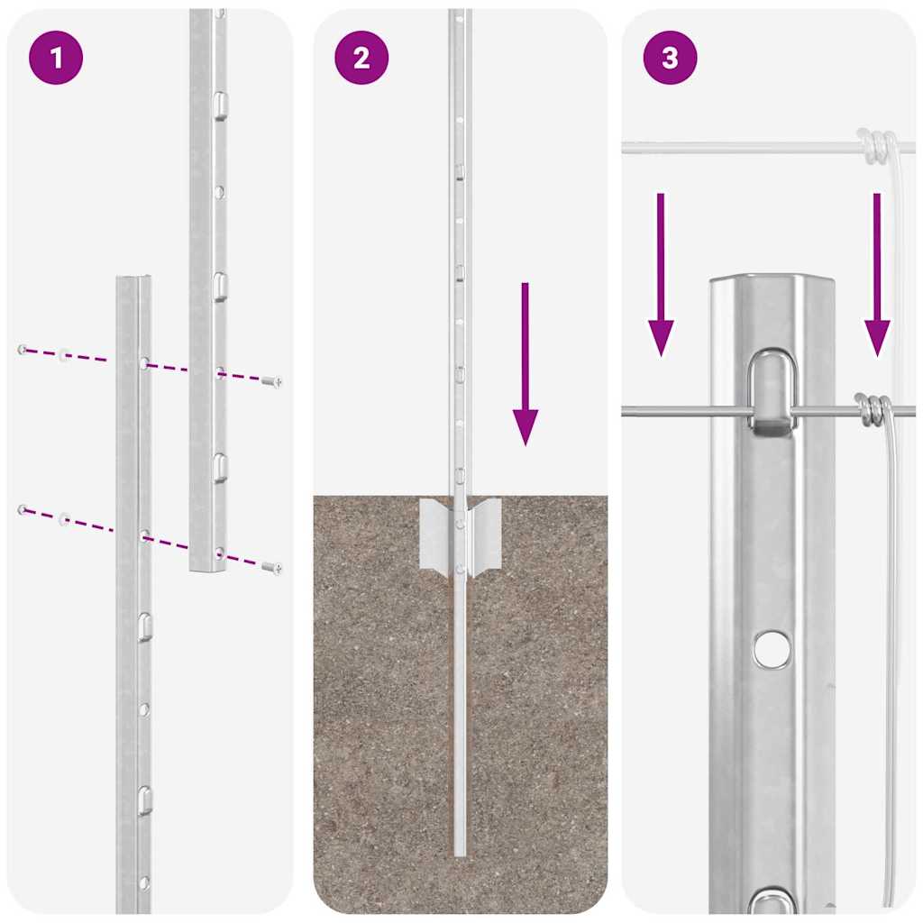Τεντώτο με στήριγμα Ασημί 1 x 25 m Ατσάλι