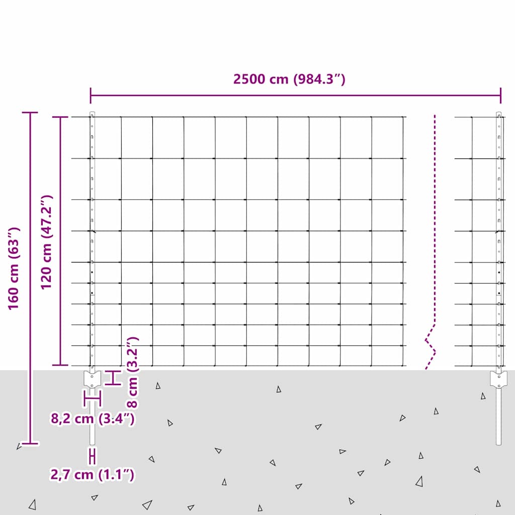 Τεντώτο με στήριγμα Ασημί 1,2 x 25 m Ατσάλι - Pakobazaar