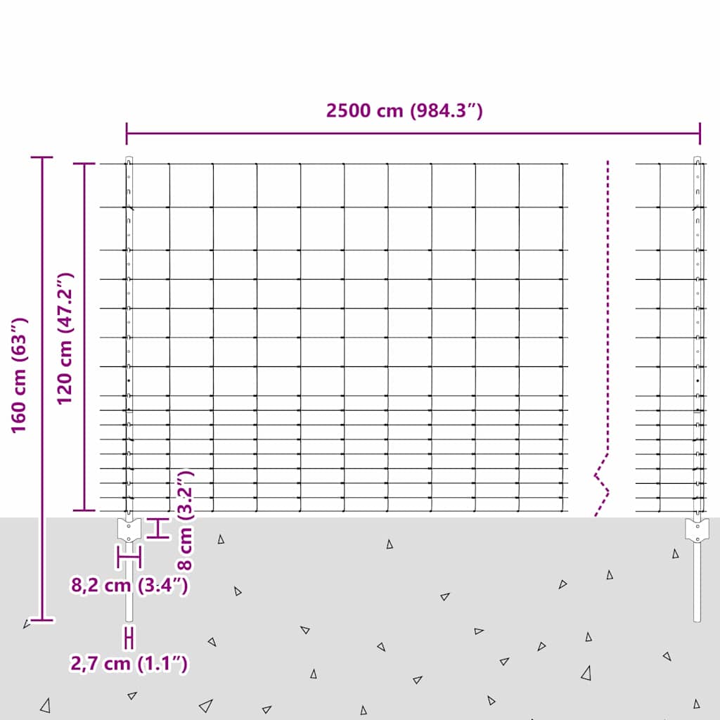Τεντώτο με στήριγμα Ασημί 1,2 x 25 m Ατσάλι - Pakobazaar