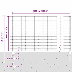Τεντώτο με στήριγμα Ασημί 1,2 x 25 m Ατσάλι - Pakobazaar