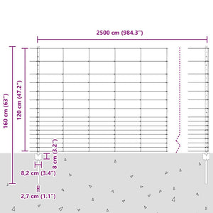 Τεντώτο με στήριγμα Ασημί 1,2 x 25 m Ατσάλι - Pakobazaar