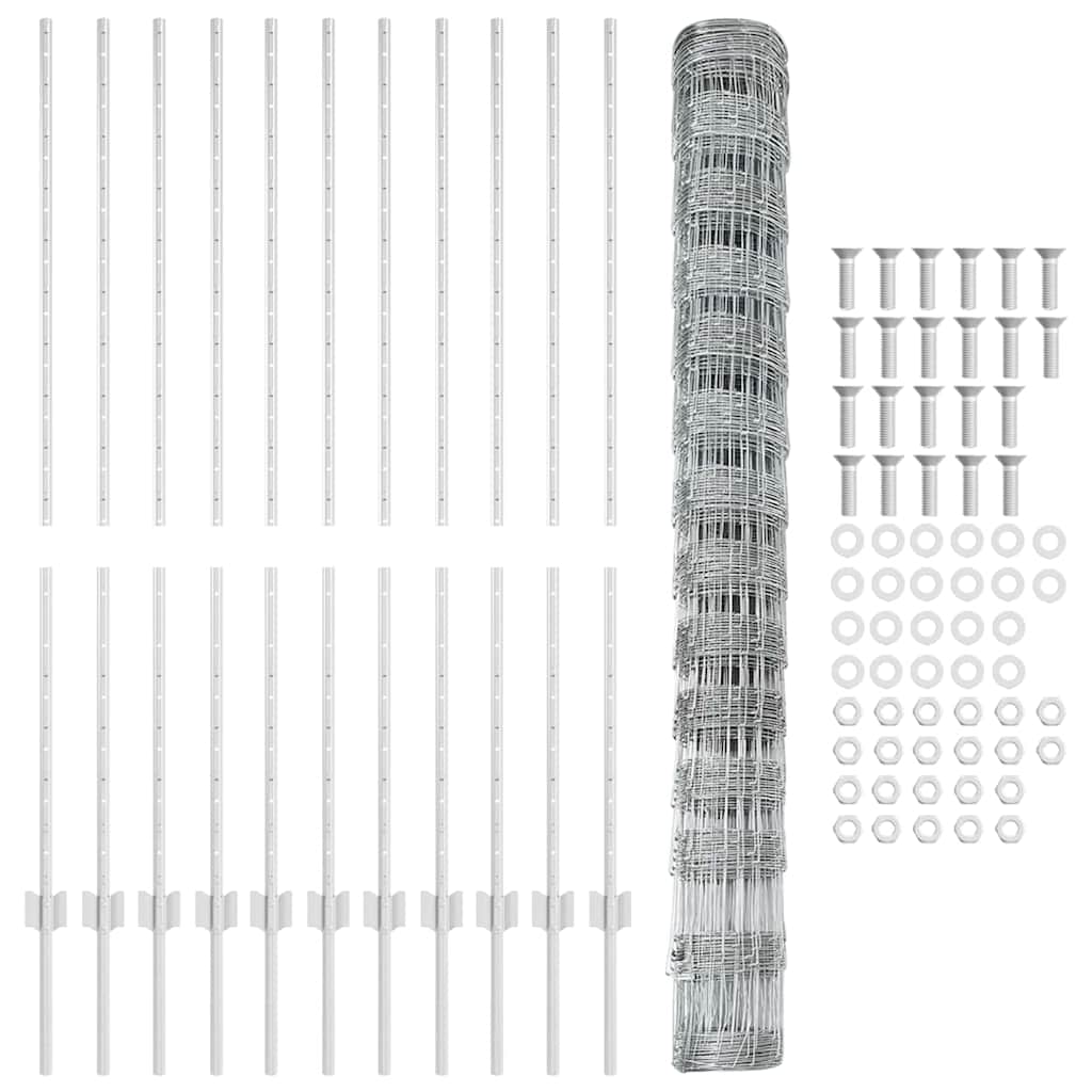 Τεντώτο με στήριγμα Ασημί 1,4 x 25 m Ατσάλι