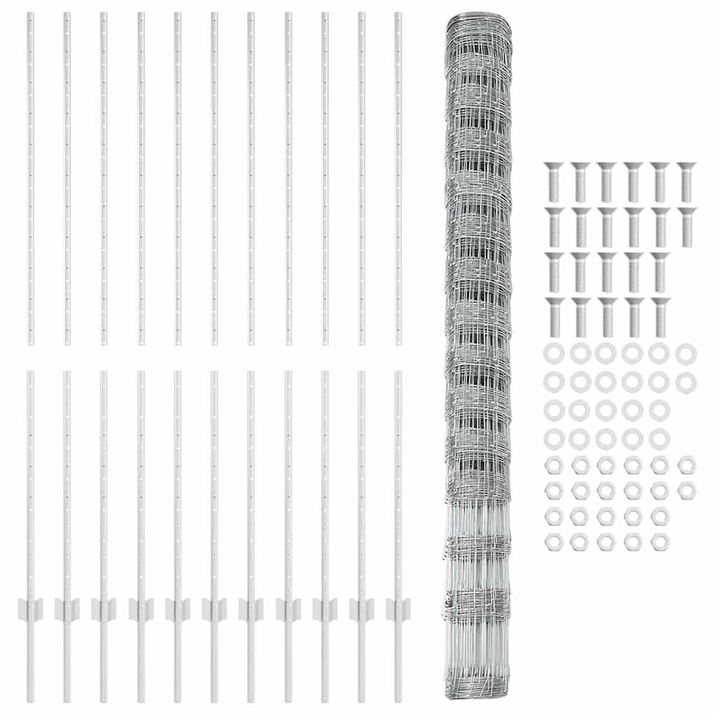 Τεντώτο με στήριγμα Ασημί 1,6 x 25 m Ατσάλι