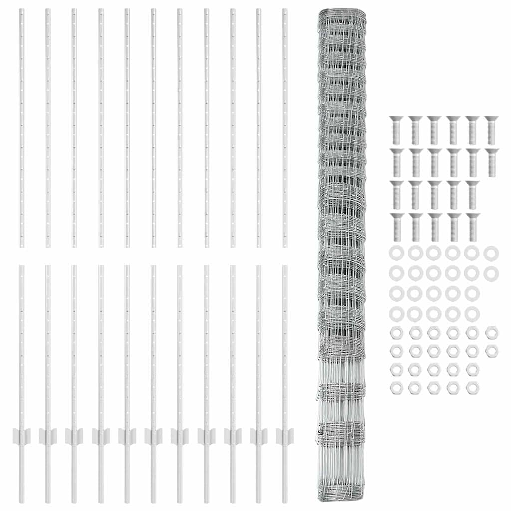 Τεντώτο με στήριγμα Ασημί 1,6 x 25 m Ατσάλι