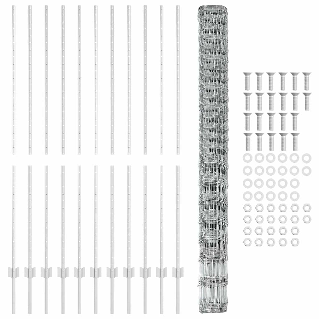 Τεντώτο με στήριγμα Ασημί 1,6 x 25 m Ατσάλι
