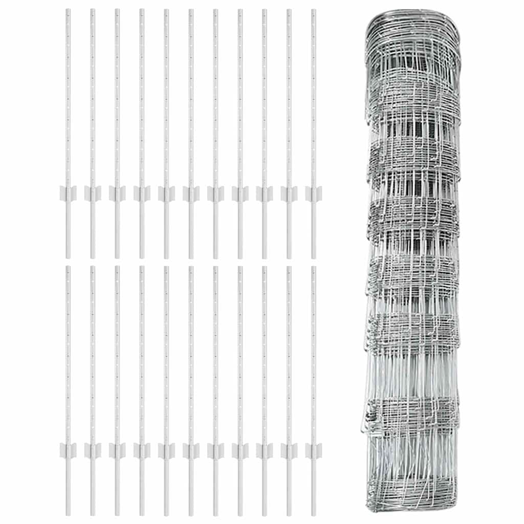 Τεντώτο με στήριγμα Ασημί 0,8 x 50 μ Ατσάλι