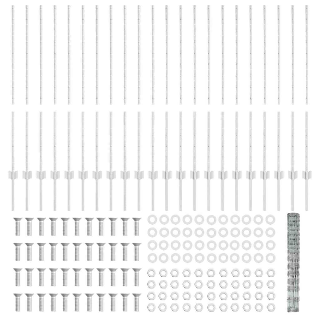 Τεντώτο με στήριγμα Ασημί 1,2 x 50 m Ατσάλι