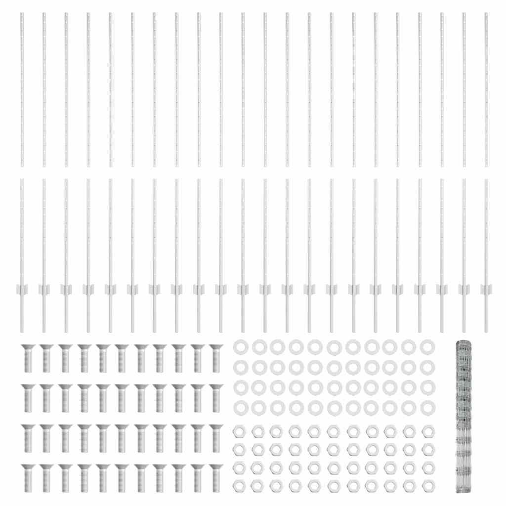 Τεντώτο με στήριγμα Ασημί 1,5 x 50 m Ατσάλι