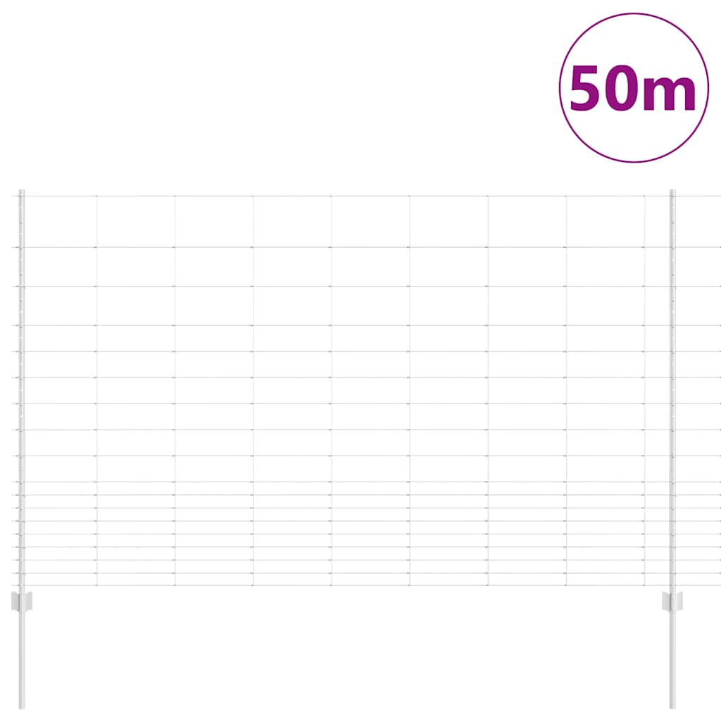 Τεντώτο με στήριγμα Ασημί 1,5 x 50 m Ατσάλι