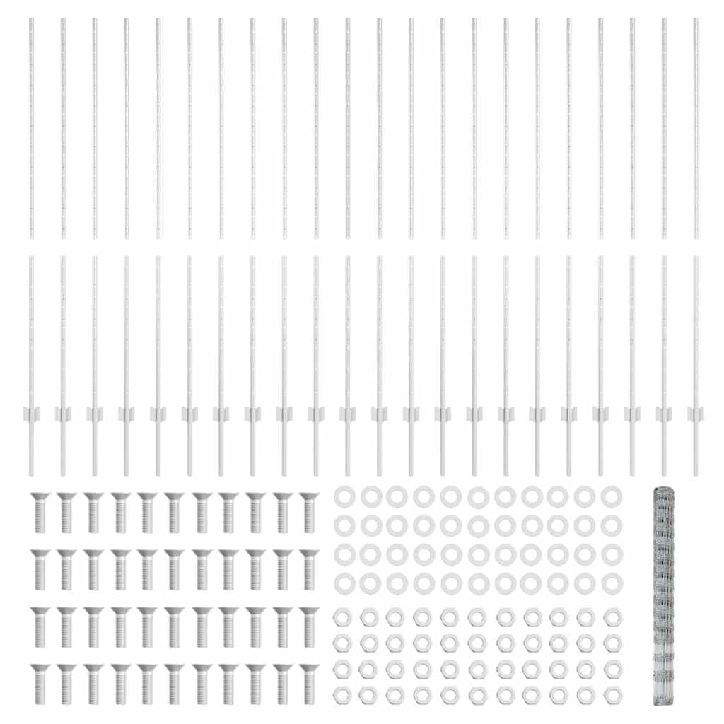 Τεντώτο με στήριγμα Ασημί 1,6 x 50 m Ατσάλι