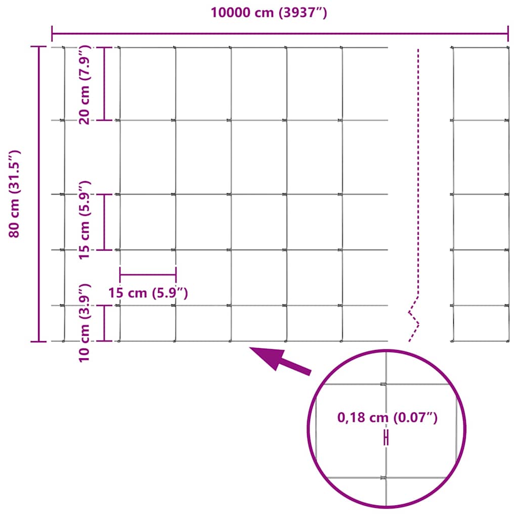 Τεντώτο με στήριγμα Ασημί 0,8 x 100 μ Ατσάλι