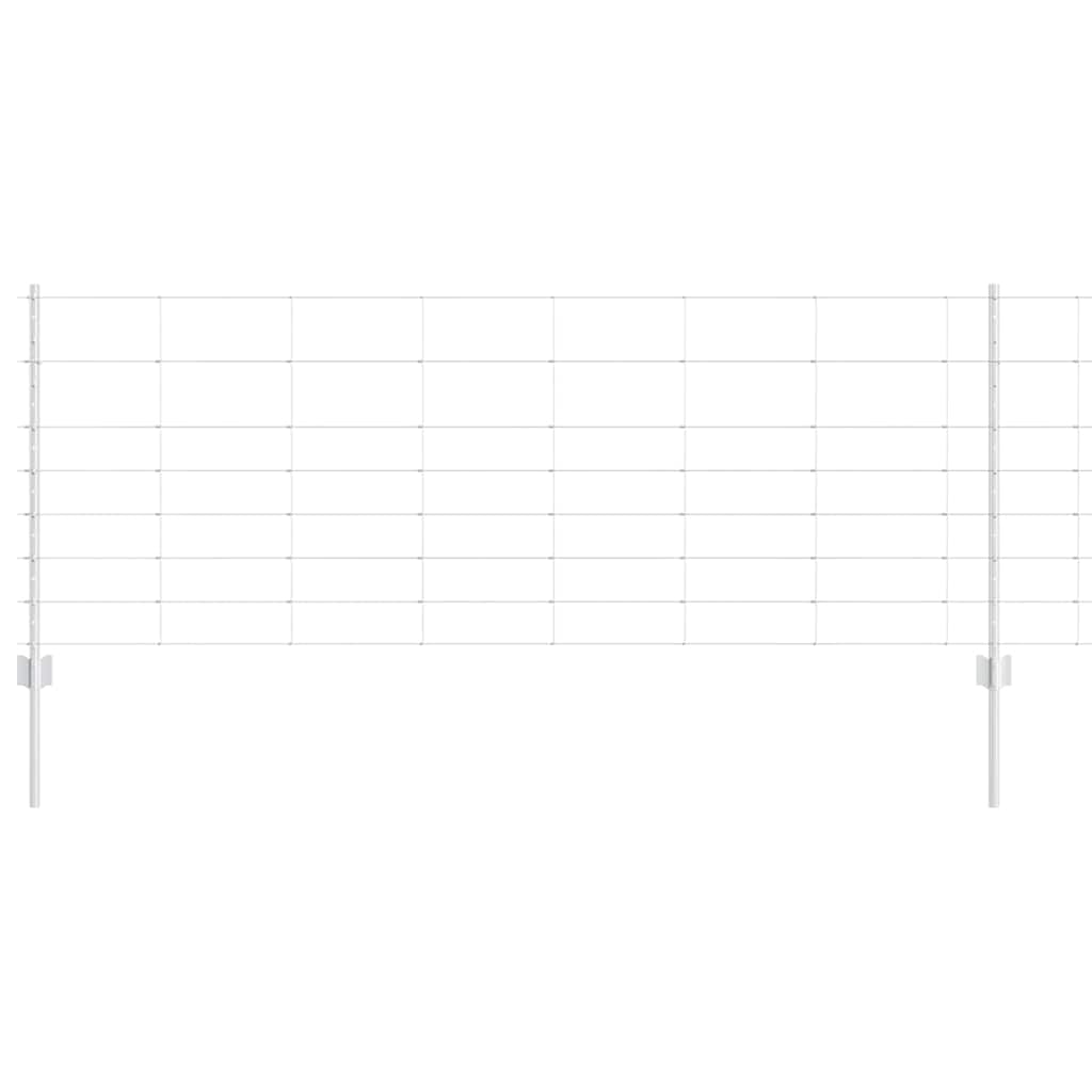 Τεντώτο με στήριγμα Ασημί 0,8 x 100 μ Ατσάλι