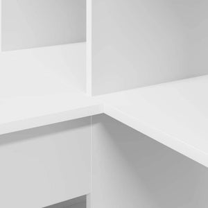 Γωνιακό γραφείο με ράφι Λευκό 101,5 x 149,5 x 149,5 εκ. - Pakobazaar