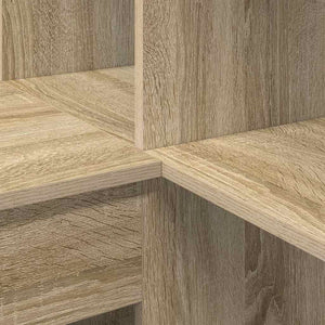 Γωνιακό γραφείο με ράφι Δρύς Sonoma 101,5 x 149,5 x 149,5 εκ. - Pakobazaar