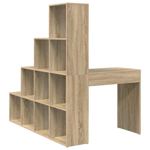 Γωνιακό γραφείο με ράφι Δρύς Sonoma 101,5 x 149,5 x 149,5 εκ. - Pakobazaar