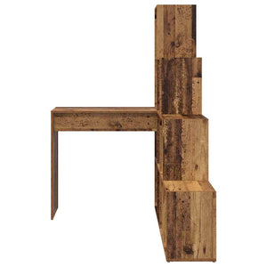 Γωνιακό γραφείο με ράφι Παλιό Ξύλο 101,5 x 149,5 x 149,5 εκ.
