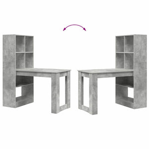 Γραφείο Σκυρόδεμα Γκρι 122 x 67 x 145 εκ. Επεξεργασμένο ξύλο - Pakobazaar