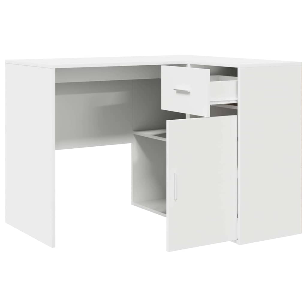 Γωνιακό γραφείο με συρτάρι Λευκό 102 x 88 x 75 εκ - Pakobazaar