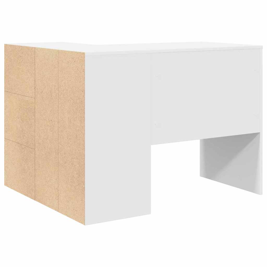 Γωνιακό γραφείο με συρτάρι Λευκό 102 x 88 x 75 εκ - Pakobazaar