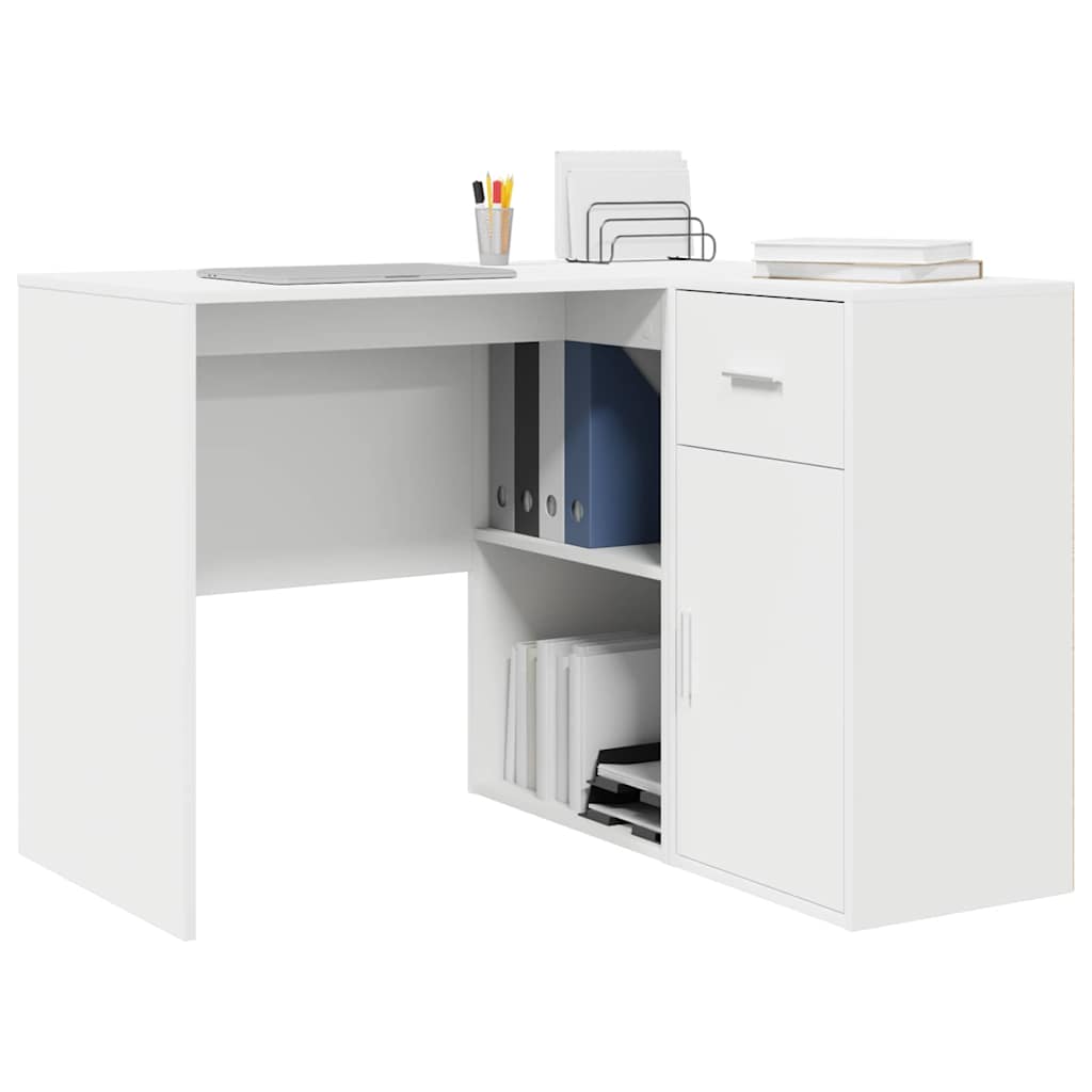 Γωνιακό γραφείο με συρτάρι Λευκό 102 x 88 x 75 εκ - Pakobazaar