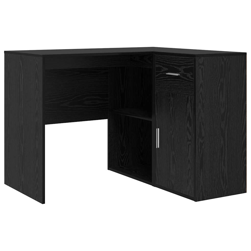 Γωνιακό γραφείο με συρτάρι Μαύρη Οξυά 102 x 88 x 75 εκ