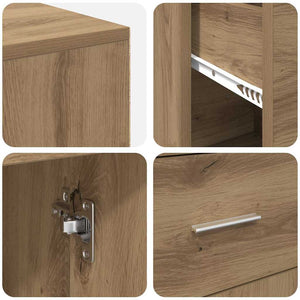 Γωνιακό γραφείο με συρτάρι Artisan Oak 102 x 88 x 75 εκ - Pakobazaar