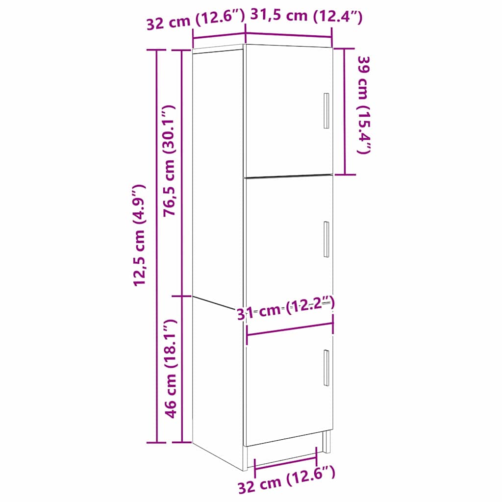 Γραφείο 2 pcs Καπνιστό Δρύς - Pakobazaar