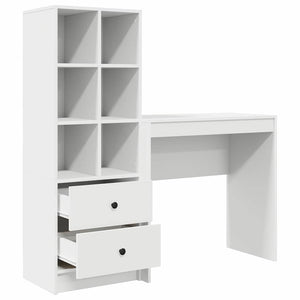Γραφείο Λευκό 125,5 x 40 x 127 εκ 2 τμχ.