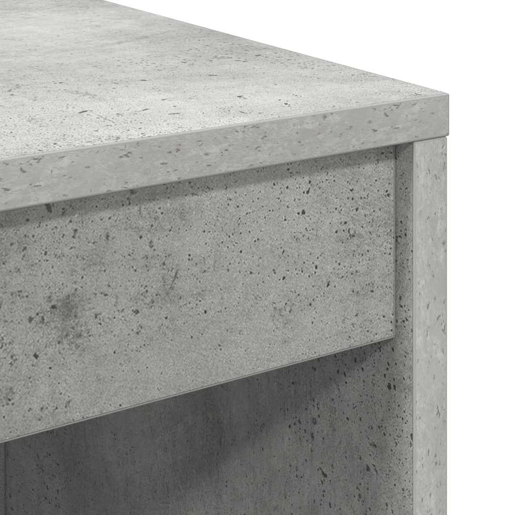 Γραφείο με συρτάρι με ράφι με αποθήκευση 2 pcs Σκυρόδεμα Γκρι