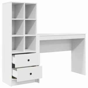 Γραφείο Λευκό 145,5 x 40 x 127 εκ 2 τμχ.