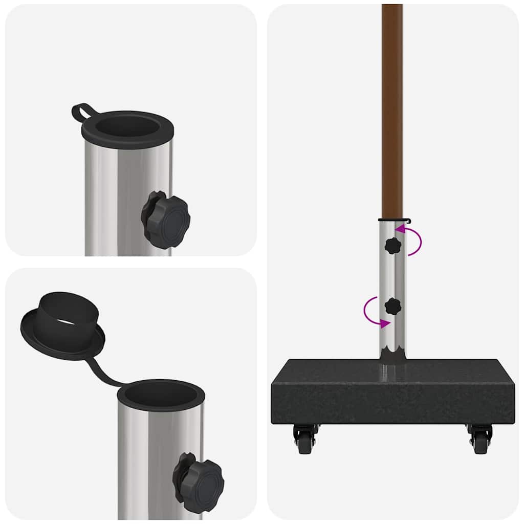 Βάση ομπρέλας Μαύρο 45 x 25 x 45 εκ. Γρανίτης