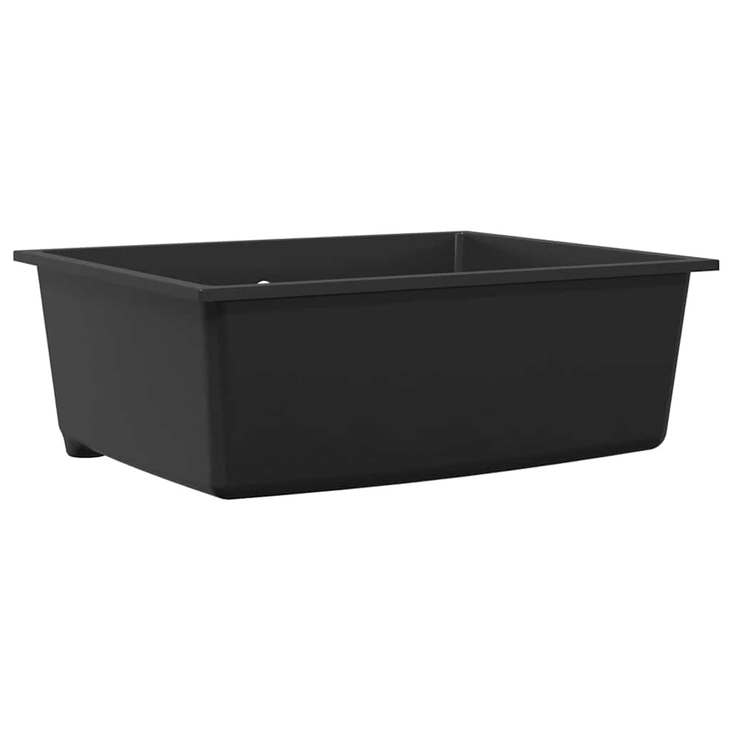 Σιντρινο κουζίνας Μαύρο 54 x 44 x 20 εκ. Γρανίτης - Pakobazaar