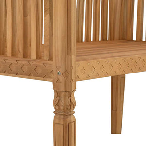 παγκάκι Καφέ 127,5 x 52 x 80 εκ Μασίφ ξύλο teak - Pakobazaar